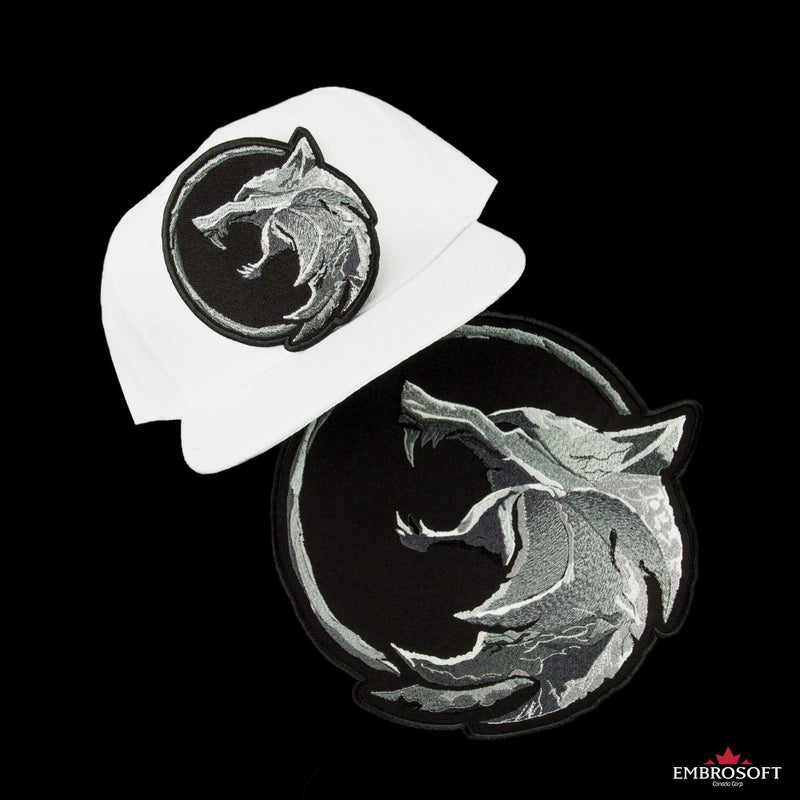Embrosoft The Wolf Amulet Patch / TV Series and Game Emblem / Embroidered Iron On (3.8"" x 3.9"") - Image 2